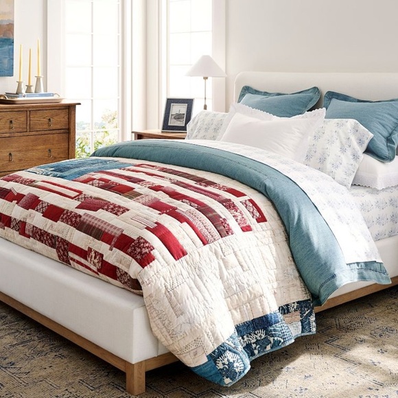 Pottery Barn Other - POTTERY BARN FLAG COTTON QUILT + SHAMS KING NWT